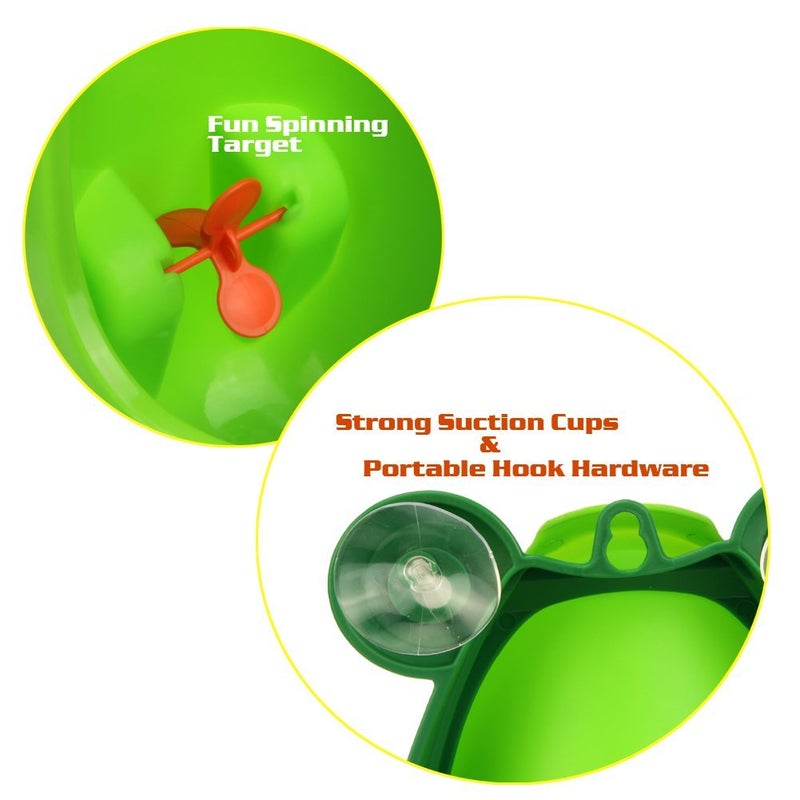 Foryee Cute Frog Potty Training Urinal for Boys with Funny Aiming Target - Blackish Green - Image 5